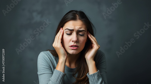 Woman in Distress Struggling with Mental Health and Emotional Turmoil