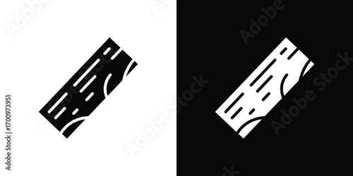 Wood board icon. vector art. solid style pictogram