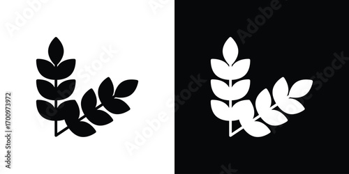 Wheat icon. vector art. solid style pictogram