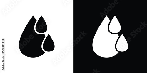 Water drop icon. vector art. solid style pictogram
