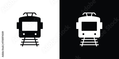 Train icon. vector art. solid style pictogram
