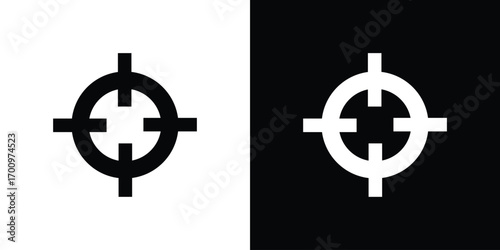 Target icon. vector art. solid style pictogram