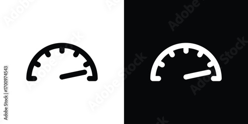 Tachometer icon. vector art. solid style pictogram