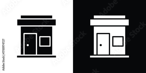 Store icon. vector art. solid style pictogram