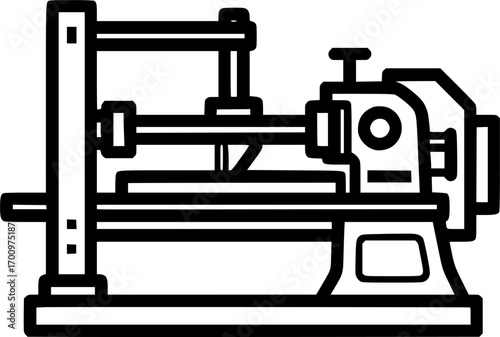 Leather splitter outline icon vector
