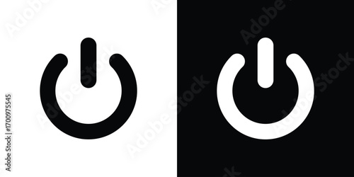 Power icon. vector art. solid style pictogram