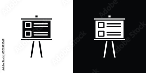 Presentation icon. vector art. solid style pictogram