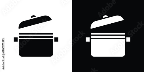 Pot icon. vector art. solid style pictogram
