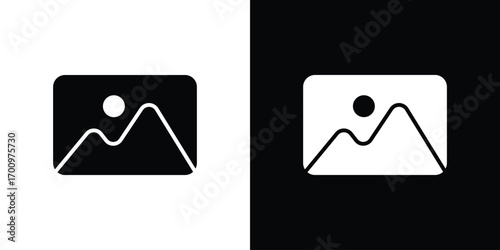 Picture icon. vector art. solid style pictogram