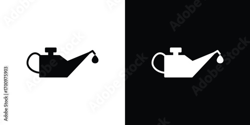 Oil can icon. vector art. solid style pictogram