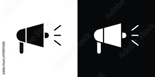 Megaphone icon. vector art. solid style pictogram