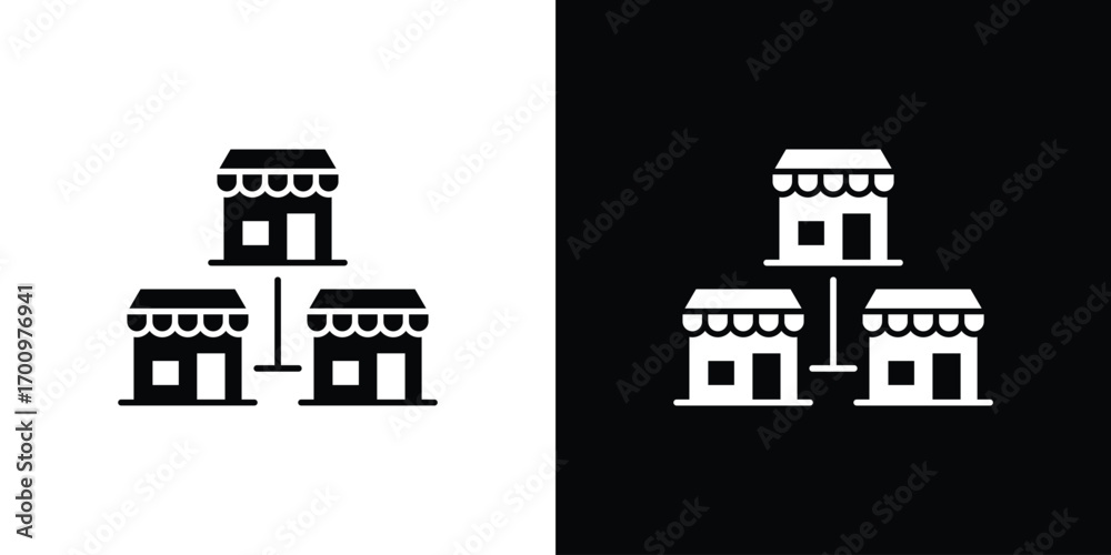 Obraz premium Franchise icon. vector art. solid style pictogram