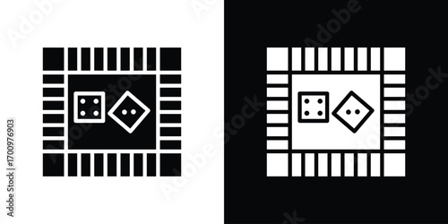 Game board icon. vector art. solid style pictogram