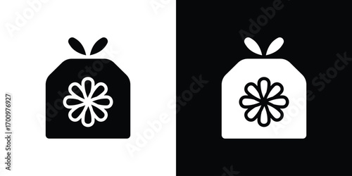 Furoshiki icon. vector art. solid style pictogram