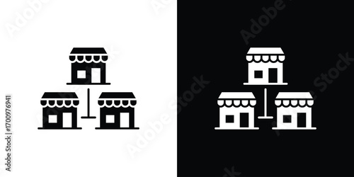 Franchise icon. vector art. solid style pictogram