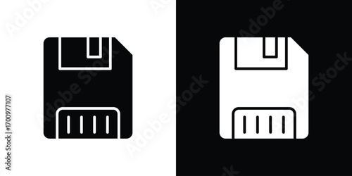 Floppy disk icon. vector art. solid style pictogram