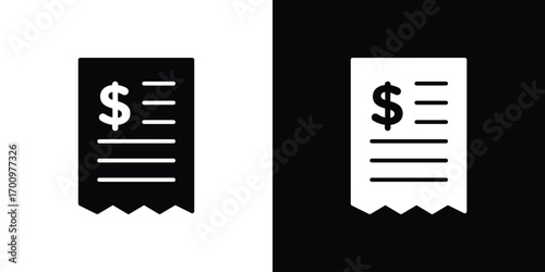 File invoice icon. vector art. solid style pictogram