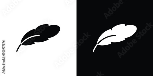 Feather icon. vector art. solid style pictogram