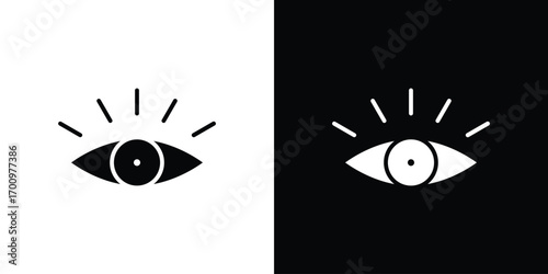 Eye icon. vector art. solid style pictogram