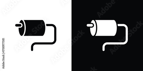 Exhaust pipe icon. vector art. solid style pictogram