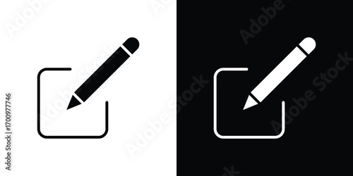 Edit icon. vector art. solid style pictogram