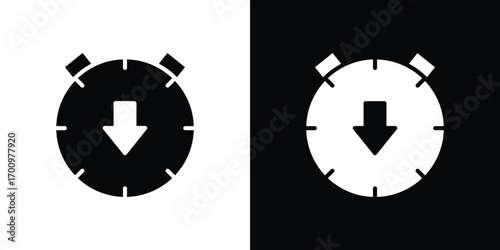 Down time icon. vector art. solid style pictogram