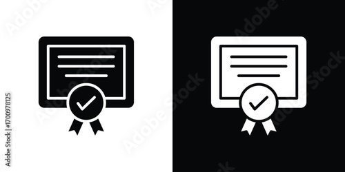 Diploma icon. vector art. solid style pictogram