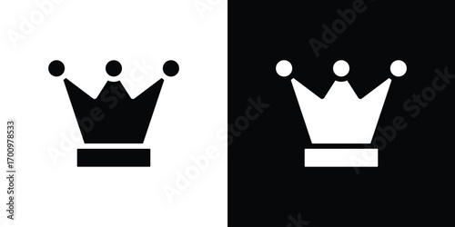 Crown icon. vector art. solid style pictogram