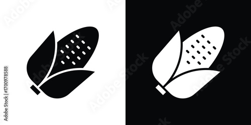 Corn icon. vector art. solid style pictogram