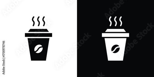 Coffee icon. vector art. solid style pictogram
