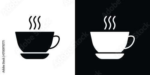 Coffee icon. vector art. solid style pictogram