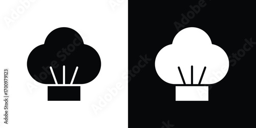 Chef hat icon. vector art. solid style pictogram