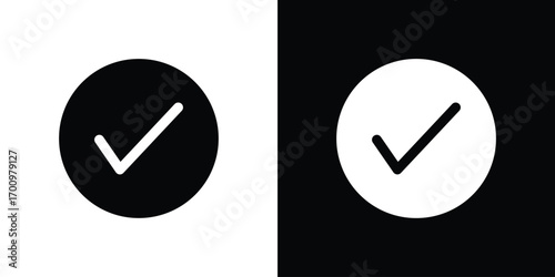 Check icon. vector art. solid style pictogram
