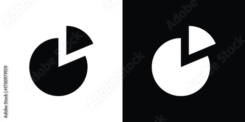 Chart pie icon. vector art. solid style pictogram