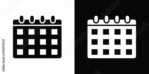 Calendar pen icon. vector art. solid style pictogram