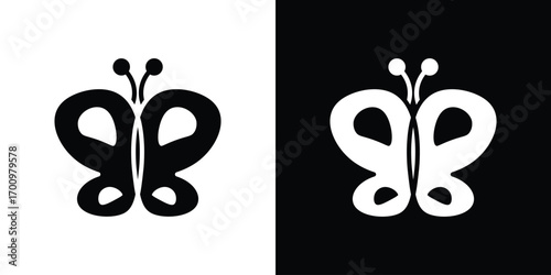 Butterfly icon. vector art. solid style pictogram