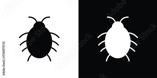 Bug icon. vector art. solid style pictogram