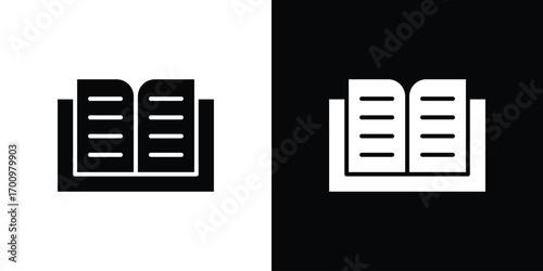 Book icon. vector art. solid style pictogram