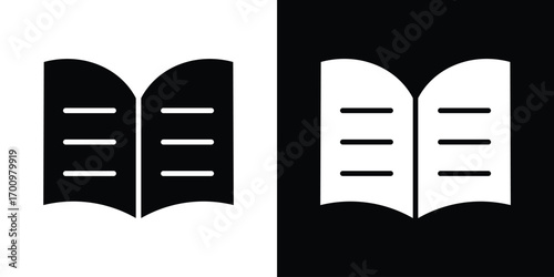Book icon. vector art. solid style pictogram