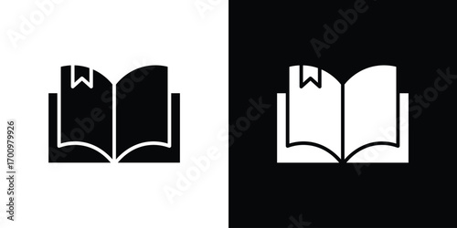 Book bookmark icon. vector art. solid style pictogram