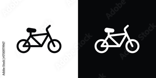 Biking mountain icon. vector art. solid style pictogram