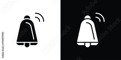 Bell ring icon. vector art. solid style pictogram