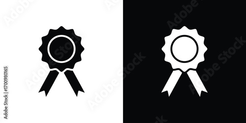 Badge icon. vector art. solid style pictogram