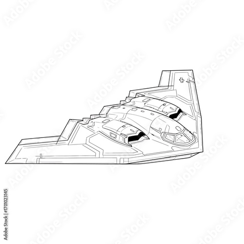 Stealth bomber design outline