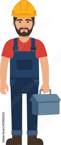 Construction Worker Vector Illustration