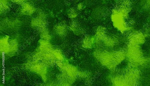 Green Fur Background Creating Lush and Vibrant Texture