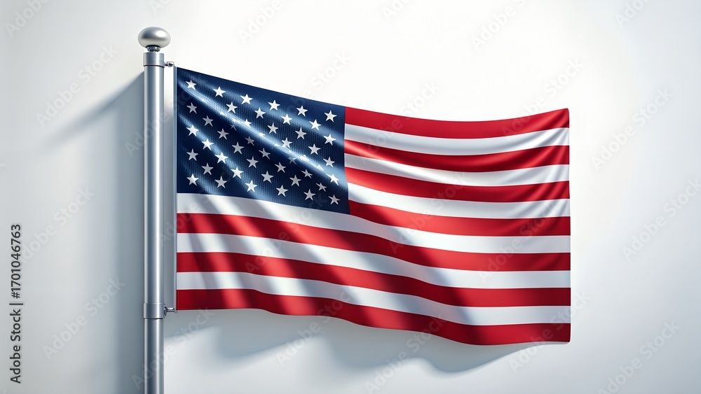 Obraz premium United states flag, american flag waving