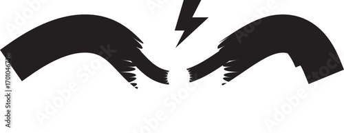 An illustration of an exposed electrical wire sparking