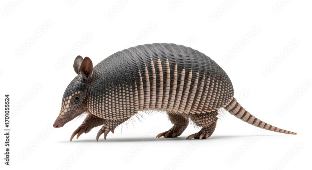 Obraz premium Armadillo in profile, walking