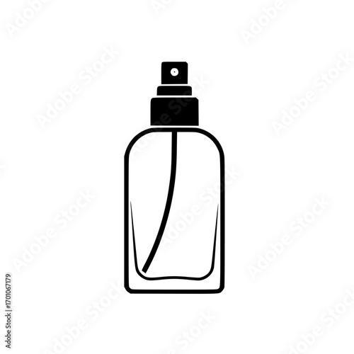 perfume spray bottle icon representing cosmetic fragrance, beauty, and personal care product